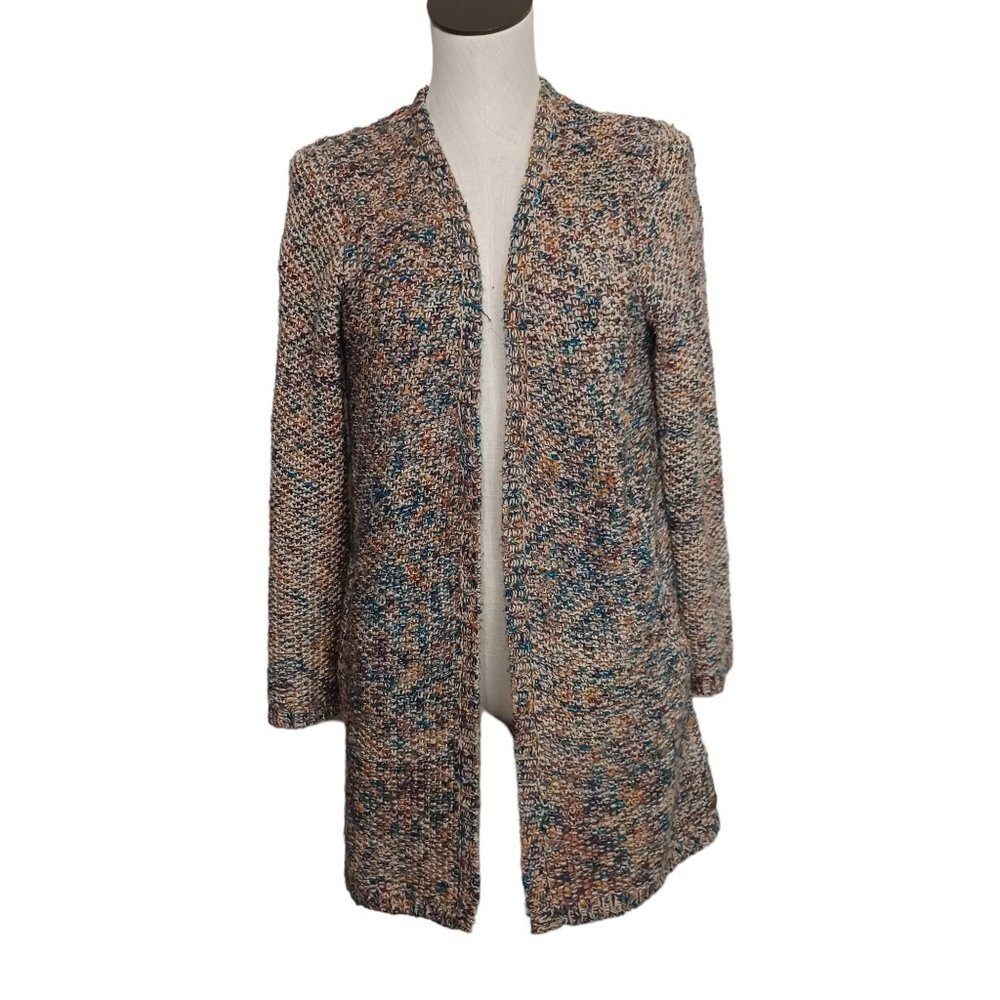 Roots of Canada Open Front Cardigan Multicolor Knit Size Medium‎
